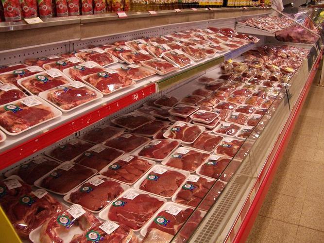 摄影简约超市里的肉类背景图片